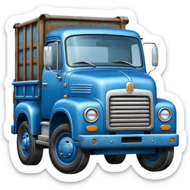 camion bleu sticker