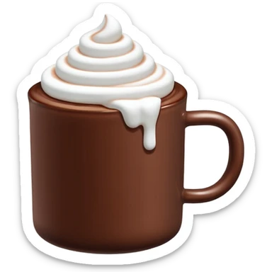 Hot chocolate with marshmallows sticker