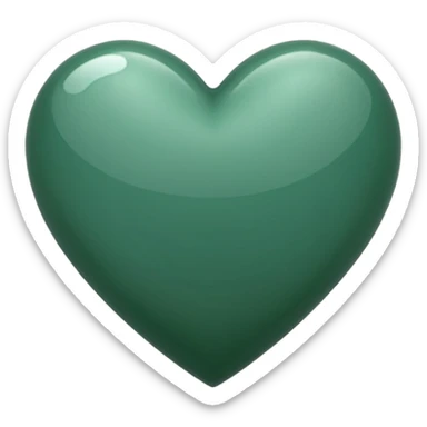 Quiero un corazón color verde pino sticker