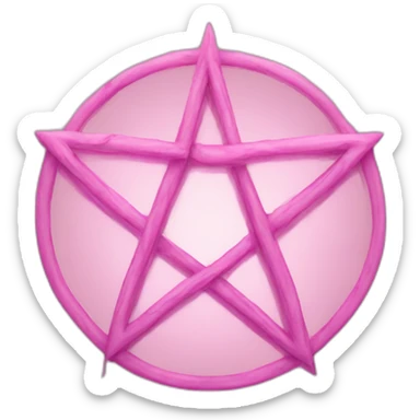 Pentagram heart sticker