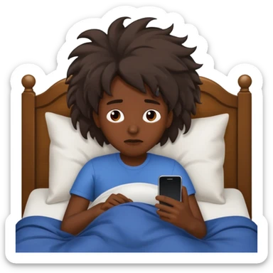 Going to sleep on the phone sticker