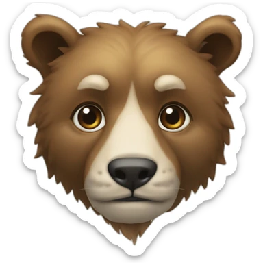 orsacchiotto antropomorfo ispido e senza un occhio sticker