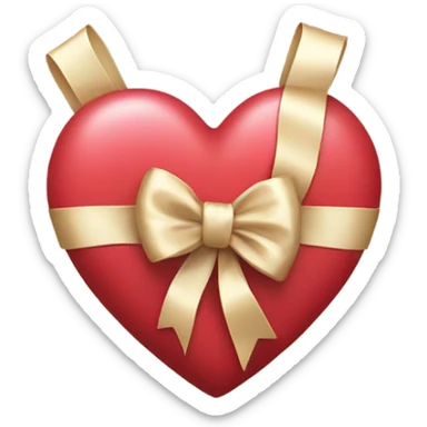 Aesthetic heart with bow  sticker