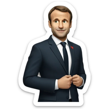 Macron avec le 49.3 sticker