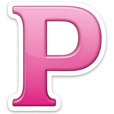 pink letter p sticker