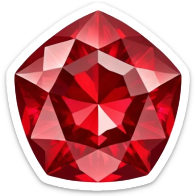 red glitter ruby sticker