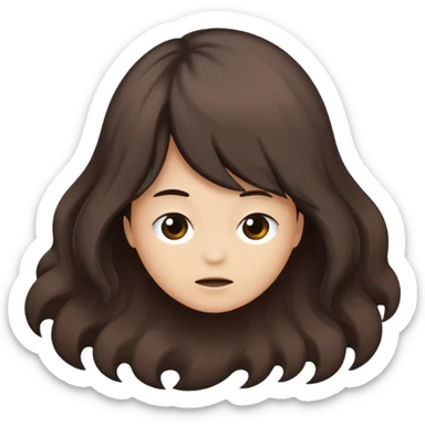 Dust Cloud (Haircare Pollution) in dark brown (#654321, #8B4513, #A0522D) sticker