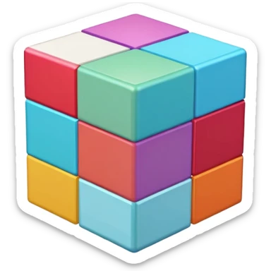 computer screen showing a Minecraft cube sticker