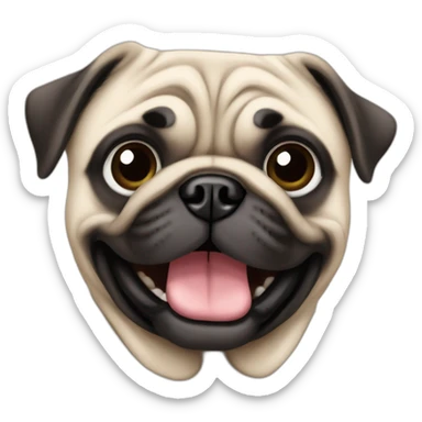pug with finland background sticker