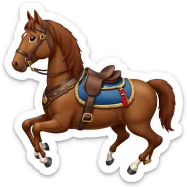 Horse with Cossack saddle sticker