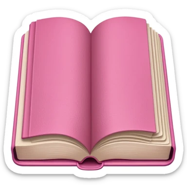 Make an open book, with white pages, but a pink cover only at the bottom!
 sticker
