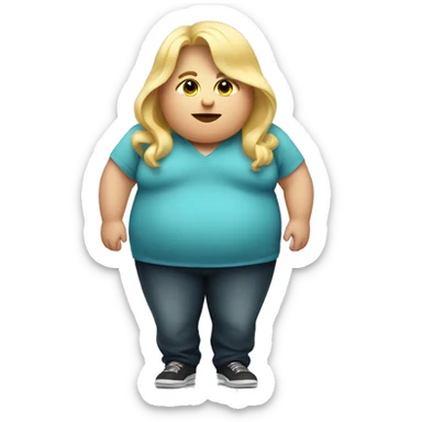 Really obese person that’s blonde sticker