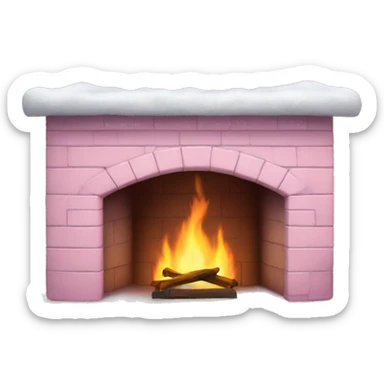 Winter Pink FirePlace sticker