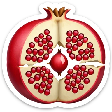 Cracked open Pomegranate emoji sticker