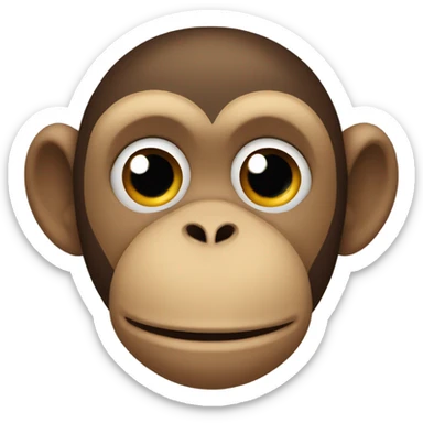 Monkey covering its mouth sticker