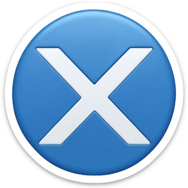 A blue circle with a white checkmark inside (dark blue checkmark) sticker