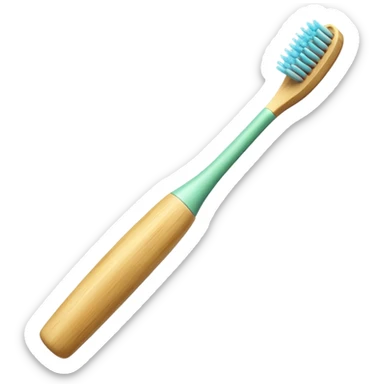 Bamboo toothbrush sticker