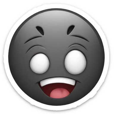 Happy agony smiley face sticker