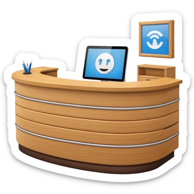 Reception desk
 sticker