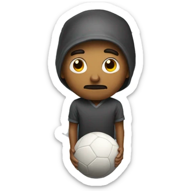 A man hiding a ball  sticker