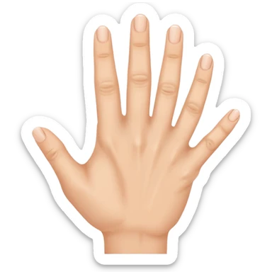 hand showing ar ring with 5 fingers sticker