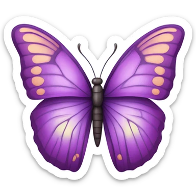 Purple butterfly sticker