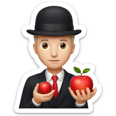 homme de magritte  sticker