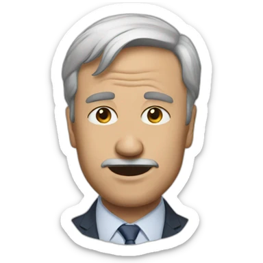 political man hits himself in the face sticker