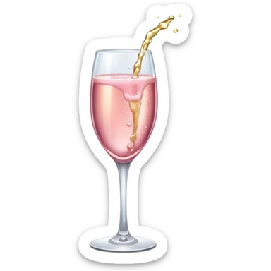 pink champagne emoji sticker