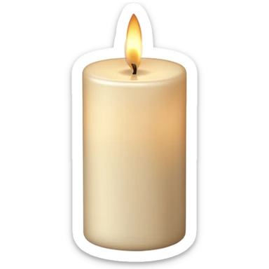 Pale beige candle sticker