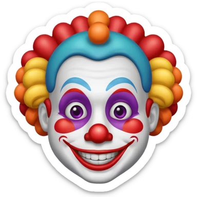 A clown emoji sticker
