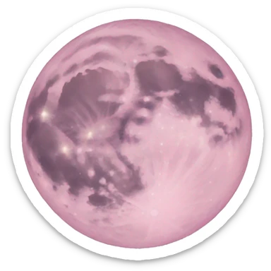 pastel pink moon sticker