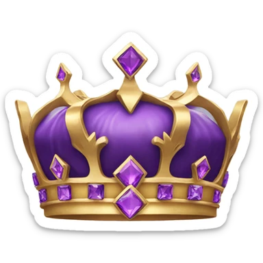 Purple And Gold Royal Gem Crown sticker