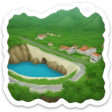 Paisaje lagos sticker