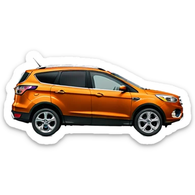 Single Orange ford escape titanium sticker