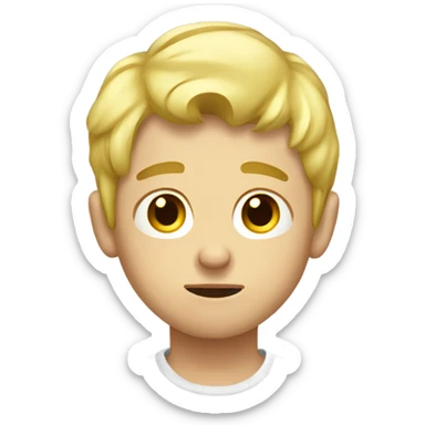 blonde boy indoors sad sticker