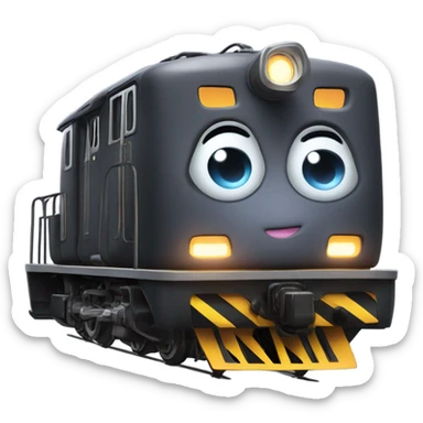 A electric locomotive (With little Kirby shiny eyes) sticker