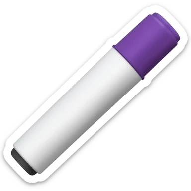 White marker with Purple marker cap sticker