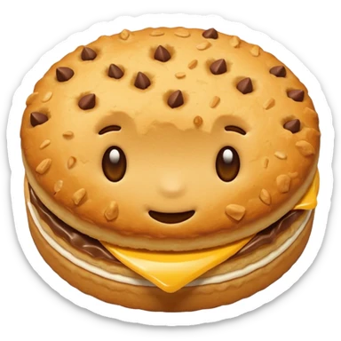 Biscuit simple sans visage sticker