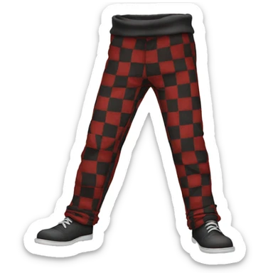 red black checkered pants  sticker