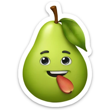 Pocket with a pear sticker