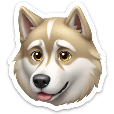 Husky, golden beige that makes the LOUp sticker