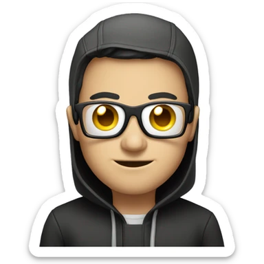 hacker wih computer sticker