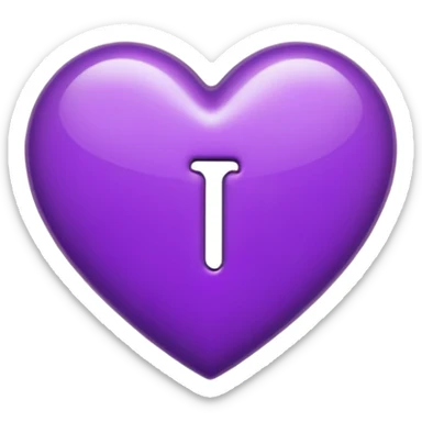 The Letter “i” inside a Purple Heart sticker