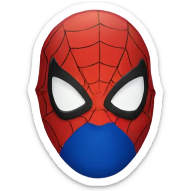 spiderman mask sticker