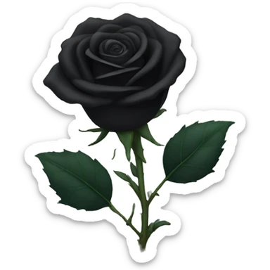 Black rose sticker