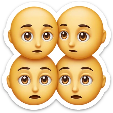 emoji eyes looking up then down sticker