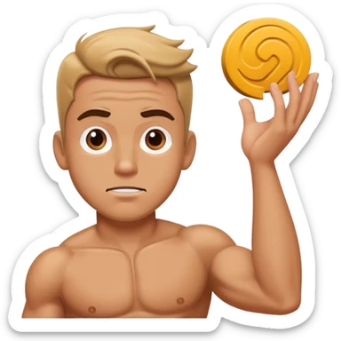 gym guy shrugging sticker