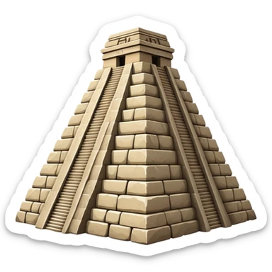 Toltec pyramid temple sticker