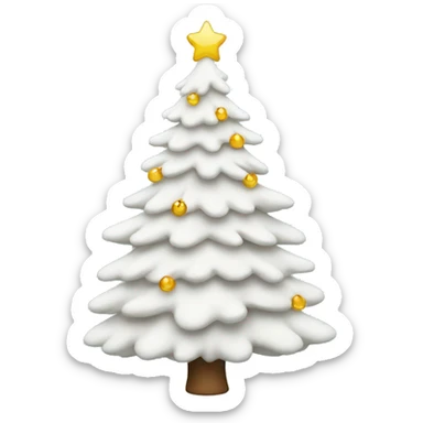 White Christmas tree sticker